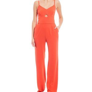 Trina Turk Orange Sunbeam Keyhole Jumpsuit